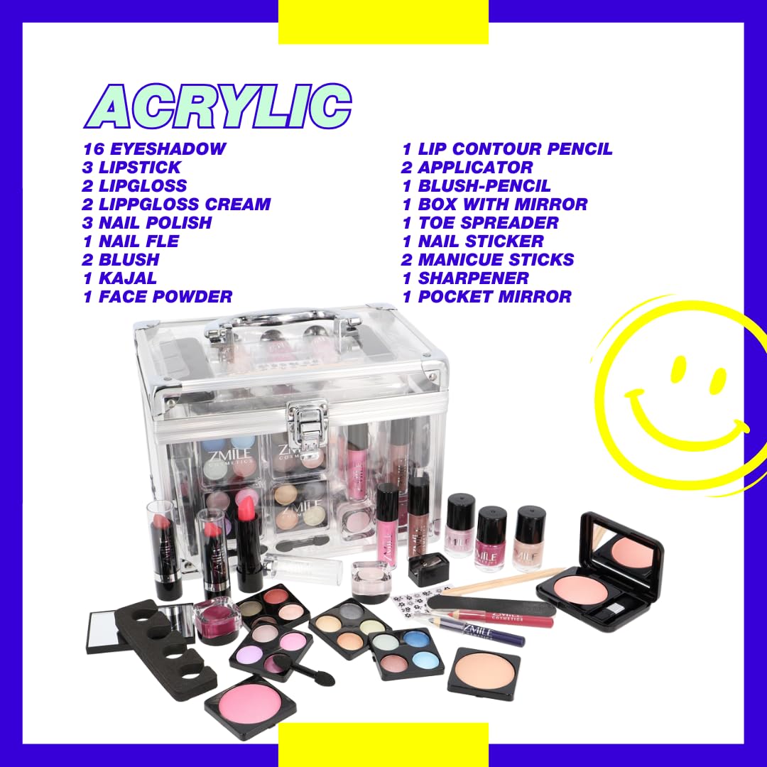 ZMILE Cosmetics Zestaw do Makijażu, Acryl, Kosmetyki Wegańskie