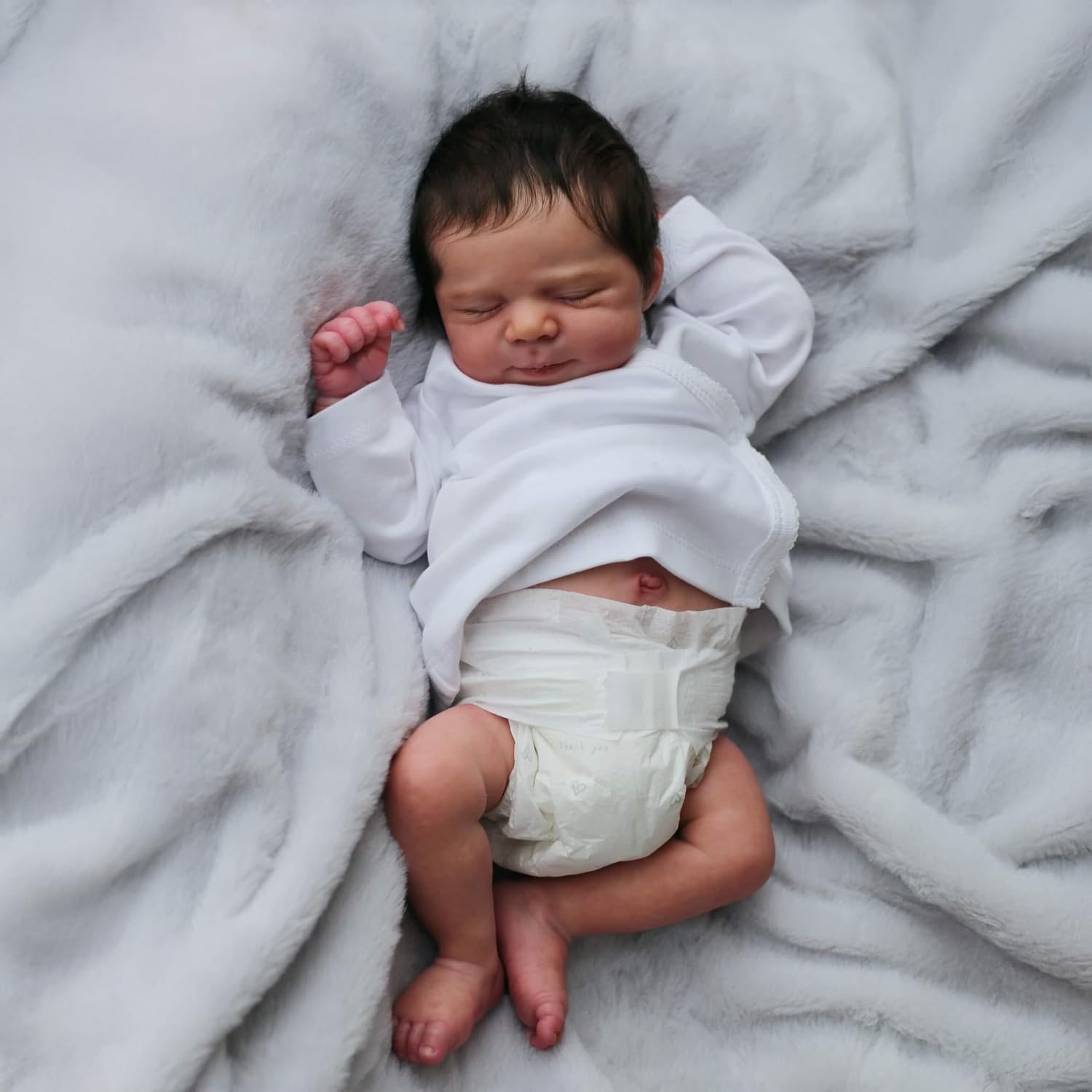 Pinky Reborn Baby Dolls Bathable Boy 19 inch 48 cm Full Body Vinyl Silicone Baby Doll Reborn Dolls Real Life Baby Dolls Toys (White)