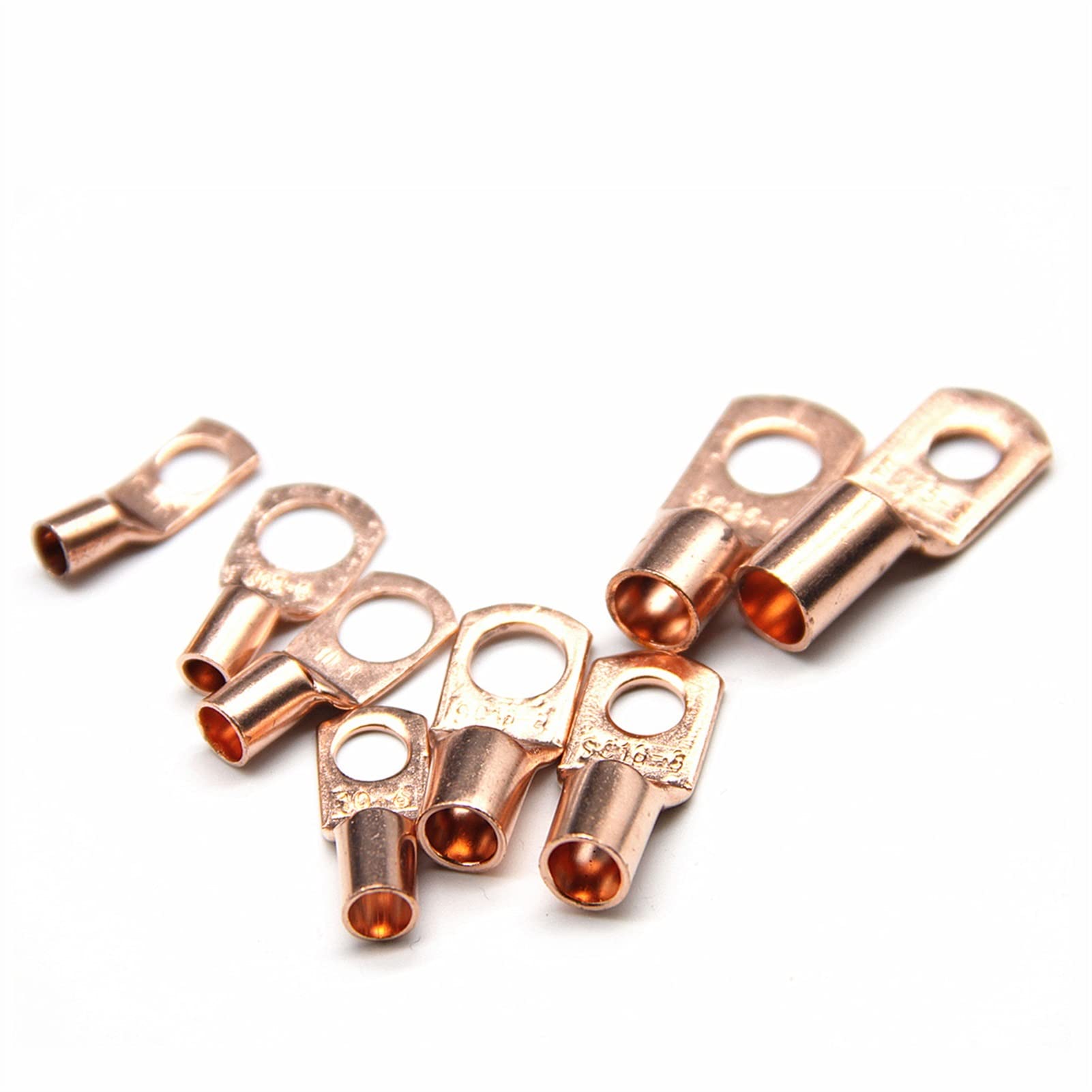 Ringkabelschuhe 260/240/60CPS Sortiment Auto Auto Kupfer Ring Terminal Draht Crimp Stecker Blank Kabel Batterie Terminals Löten Anschlüsse Kit(60pcs)