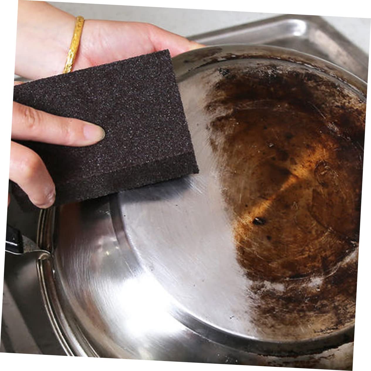MAGICLULU 12piezas Unidades Esponjas De Lijado Multifunción para Limpieza De Ollas y Sartenes Esponjas Abrasivas para Cocina Uso Mojado y Seco Elimina Óxido y Suciedad