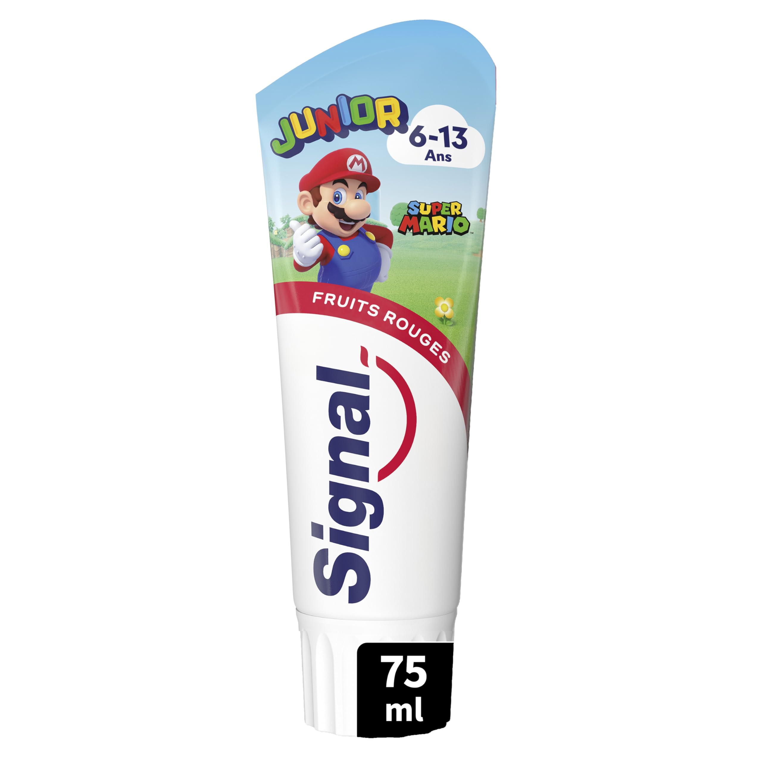 Signal Pasta de dientes Junior Super Mario frutos rojos, 6-13 años, 2 x 75 ml — view 2