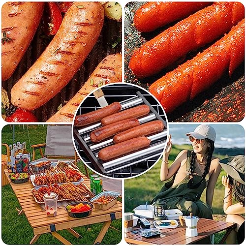 Rodillo para hot dogs para parrilla acero inoxidable con mango de madera miniatura 6