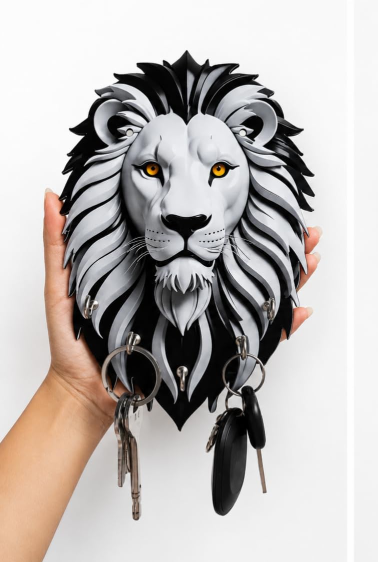 Lion Face Wall Mounted Key Holder, | Wall Mounted Hook-image-9