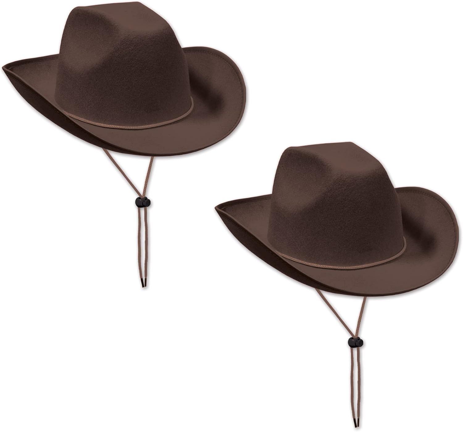 Beistle S60309AZ2 Felt Cowboy Hat 2 Piece, Brown