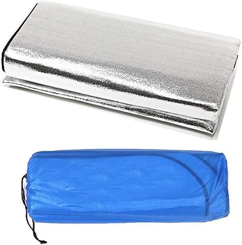 Miniatura 6 de Ochine Almohadilla de dormir para acampar, manta de espuma de papel de espuma, almohadilla de espuma aislante, almohadilla de papel de aluminio,