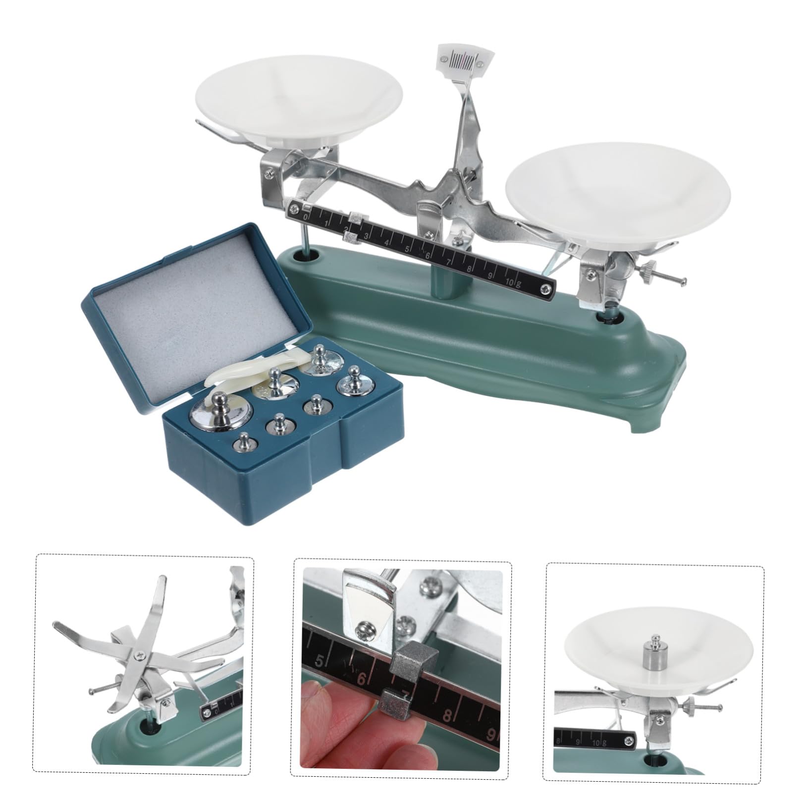 POPETPOP Balance à Triple Fléau de Laboratoire Outil de Balance Scientifique Portable avec Poids pour Salle de Classe