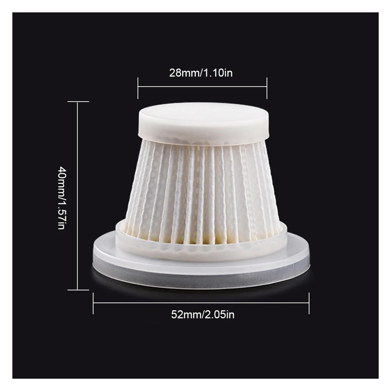 Lot de 5 filtres HEPA lavables pour aspirateur de voiture, faciles à installer et à enlever, accessoires d'aspirateur à main