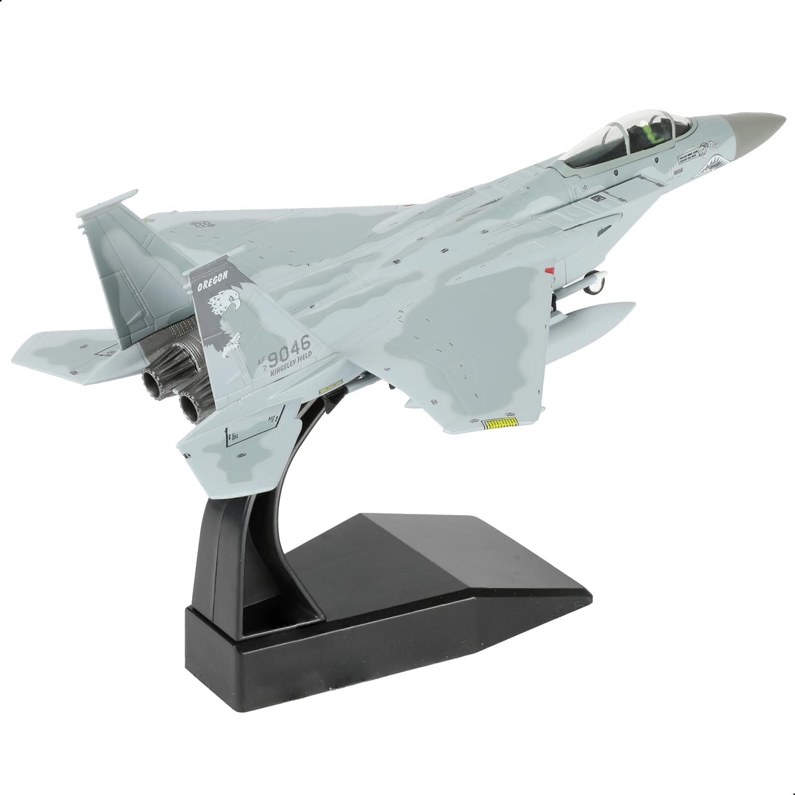 NUOTIE 1/100 F-15C Eagle Fighter 79-0046 Model Diecast Metal Aircraft Model Military Fighter Aircraft Model with Stand for Adult Military Enthusiast Collection Display or Gift