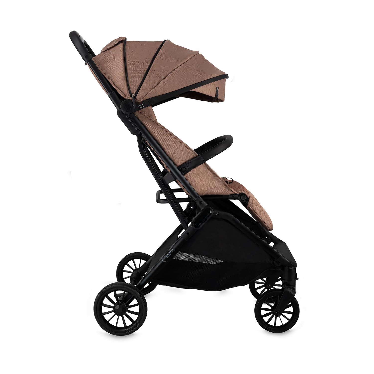 MoMi Kinderwagen ANDREA mit automatischem Faltsystem, bis 22 kg Körpergewicht, 5-Punkt-Sicherheitsgurt, Getränkehalter, Einkaufskorb, Tasche, Insekten- und Regenschutz, mit Zwillingsfunktion