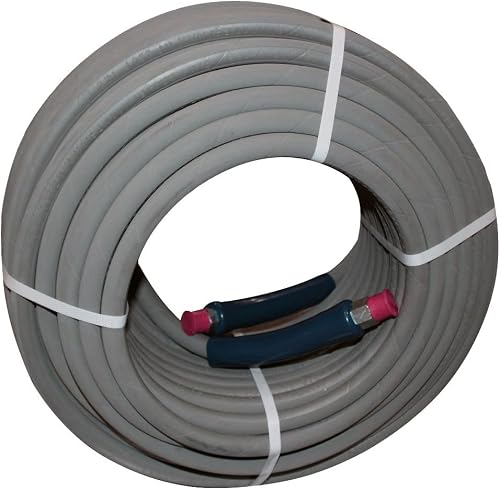 Pressure-Pro AHS285 Pressure Washer Hose 3/8'' x 100' w/Quick Connect, Non-Marking, Inc. Vinyl Bend Restrictors, 1-Wire, Commercial Grade, Assembled in the USA, Max Pressure: 4200 PSI, Max Temp: 250