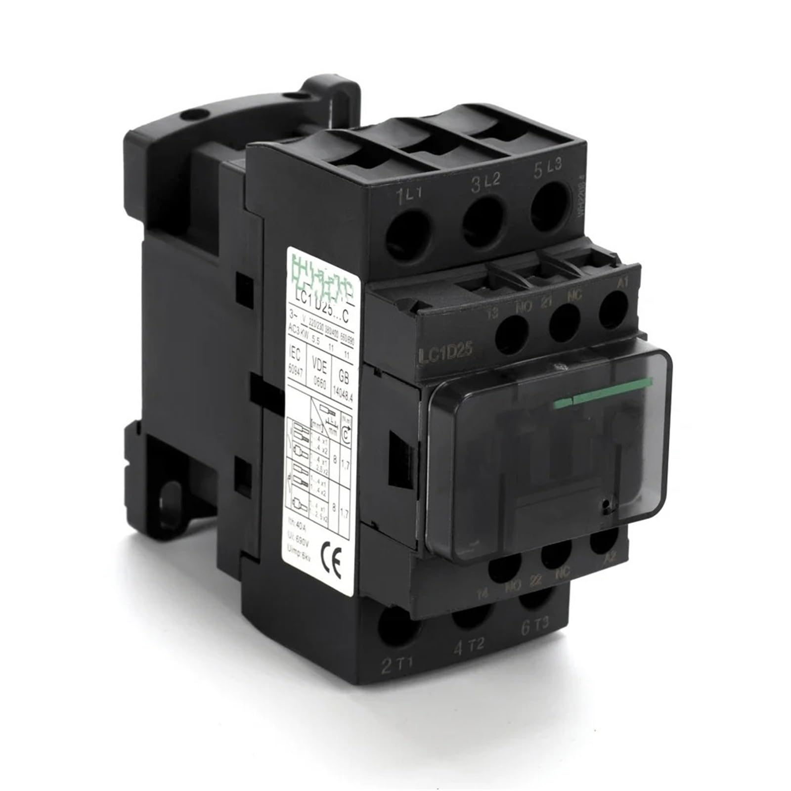 Contacteur triphasé LC1D12 électromagnétique 220V CA 380V 25A 50A - 4