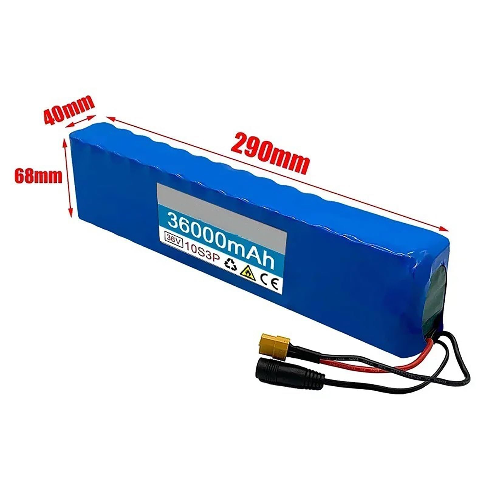 36V 36Ah E-Bicycle Batteria Scooter elettrico Batteria litio 10S3P Batteria ricaricabile Li-Ion 36V Ebike Batteria Scooter elettrico con 42V 2A Caricabatterie Buller+SM