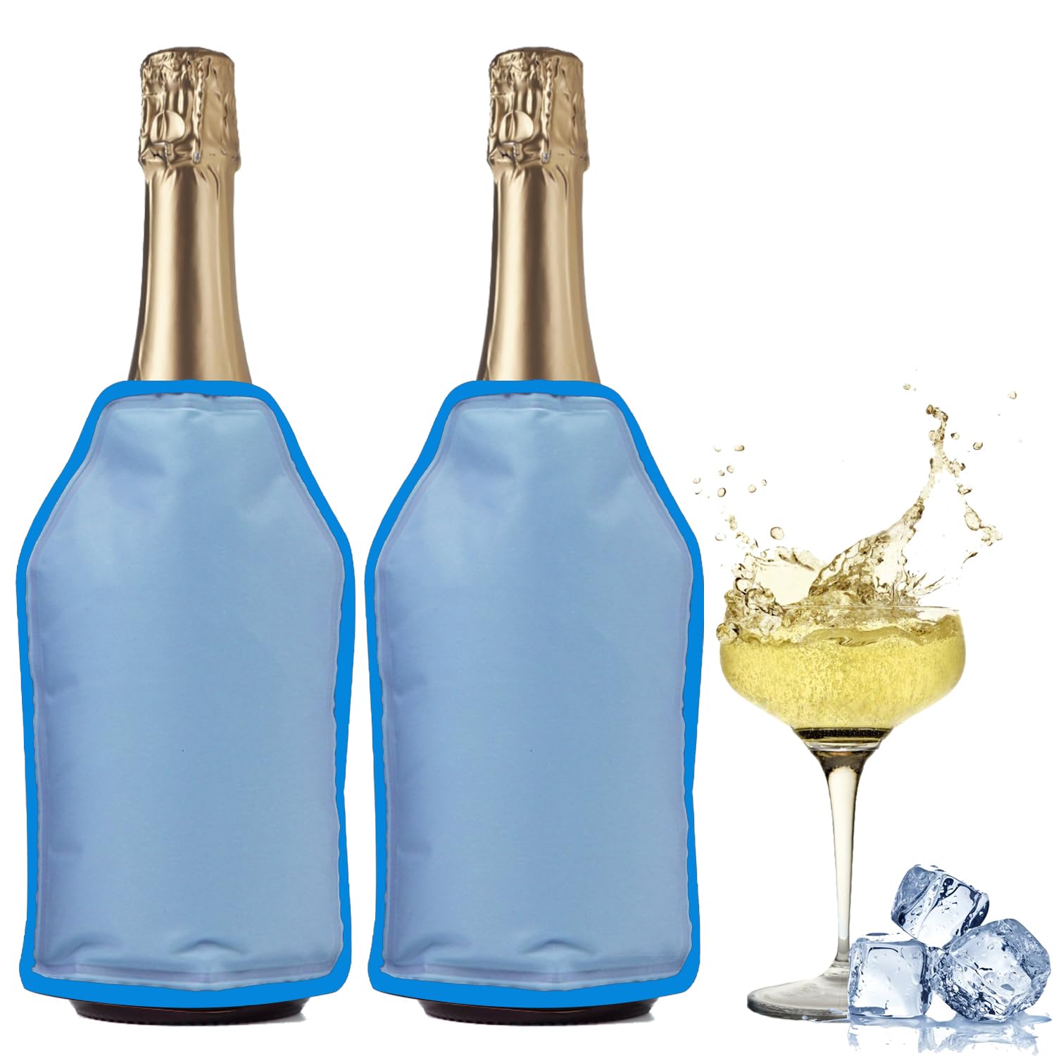 Refroidisseur de bouteille de vin textile isolant premium pour table élégante