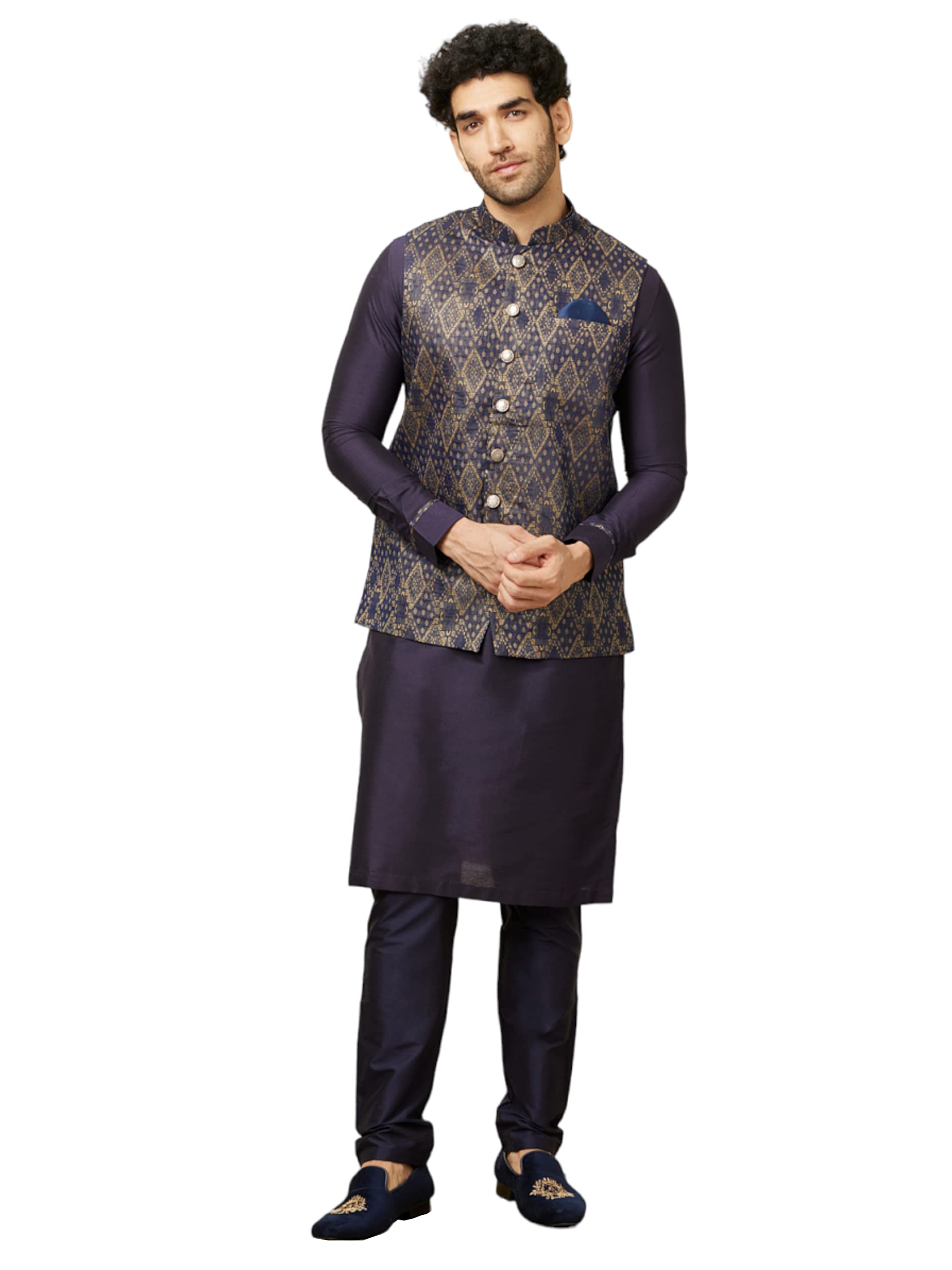 diwas by manyavar Mens Kurta Jacket Set-picture-55