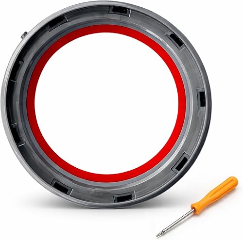 V11 V15 - Anillo de sellado de cubo de polvo compatible con Dyson V11 SV14 SV15 y V15 SV22 SV47 Anillo rojo de repuesto para contenedor de cubo de