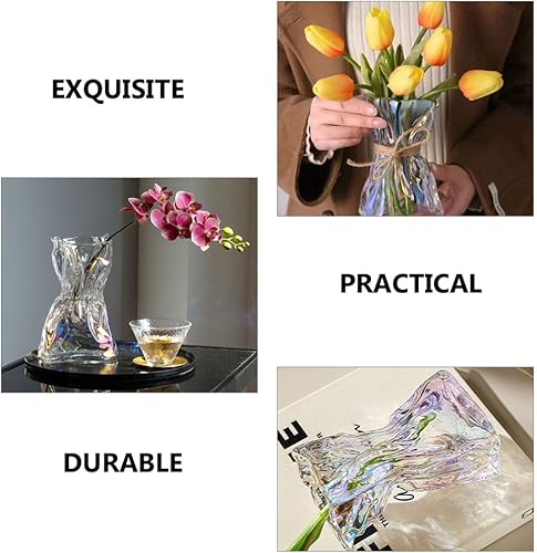 Miniatura 8 de Jarrón hidropónico para flores secas, jarrón de flores de estilo simple, florero de flores de vidrio, jarrón de cristal seco, florero de cristal