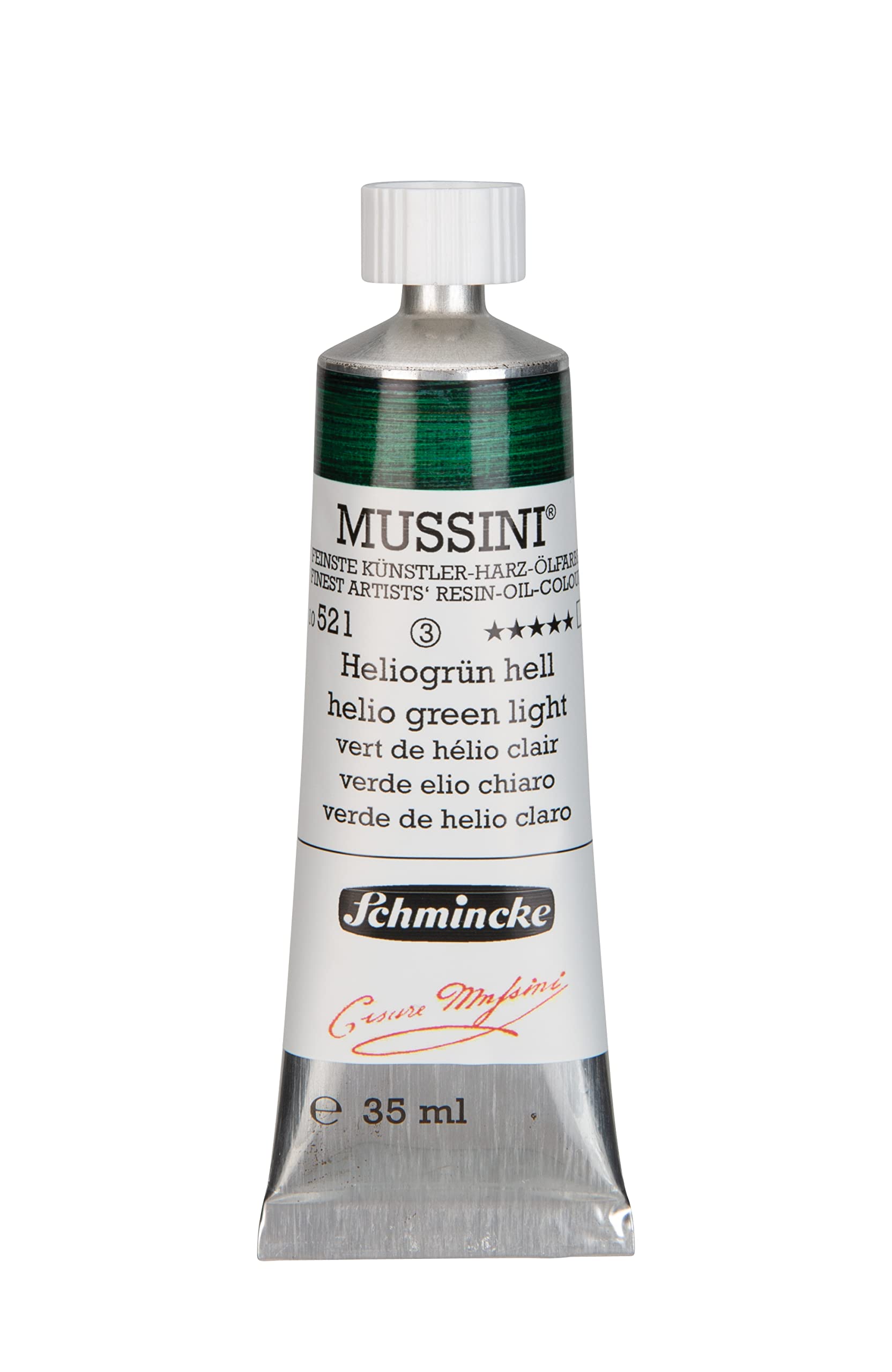 Schmincke : Mussini Oil : 35ml HELIO GREEN LIGHT