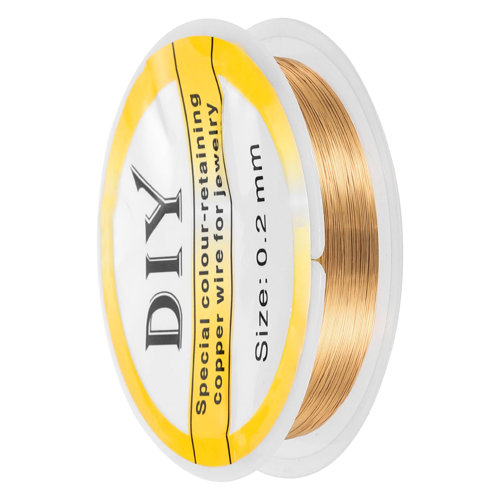 MECCANIXITY 32 Gauge Copper Wire for Jewelry Making, 1 Roll Craft Tarnish Resistant Beading Wire for Jewelry Making Supplies DIY (Bright Gold)-82 FT