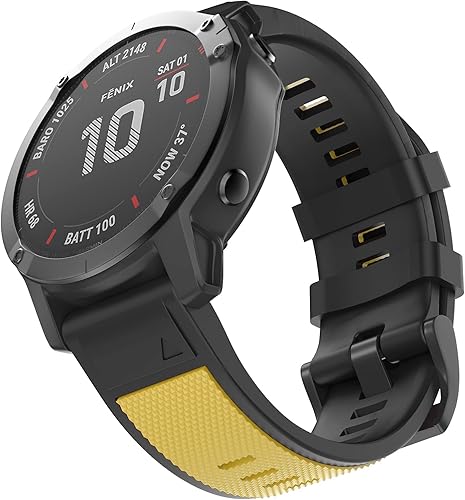Miniatura 8 de OVERSTEP Compatible con Fenix 5X Band, correa deportiva de 0.066 pulgadas (1.024 in), correa de silicona de repuesto para Garmin Fenix 5X PlusFenix