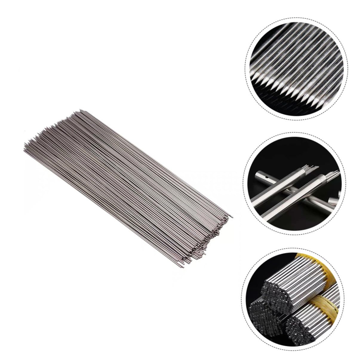 Veemoon 100 Pezzi Spiedini Rotondi in Acciaio Inossidabile 304 da 2Mm X 35Cm Bastoncini per Barbecue Riutilizzabili Resistenti Attrezzi Portatili per Picnic e Grigliate all'Aperto