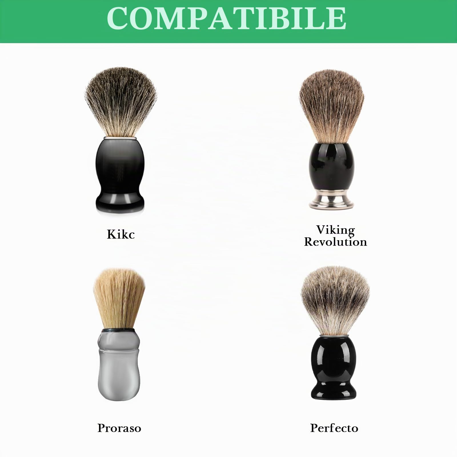Linkidea supporto in acciaio inox per rasoio di sicurezza e pennello da barba, base antiscivolo, design stile bambù, antiruggine da appoggio, compatibile con Vikings Blade Chieftain e Odin (Grigio)