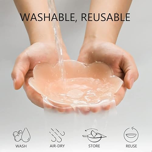 Miniatura 6 de Cubiertas para pezones, levantamiento de senos, pezón ultrafino, pétalos, adhesivos, sujetadores adhesivos para lograr la elevación del pecho