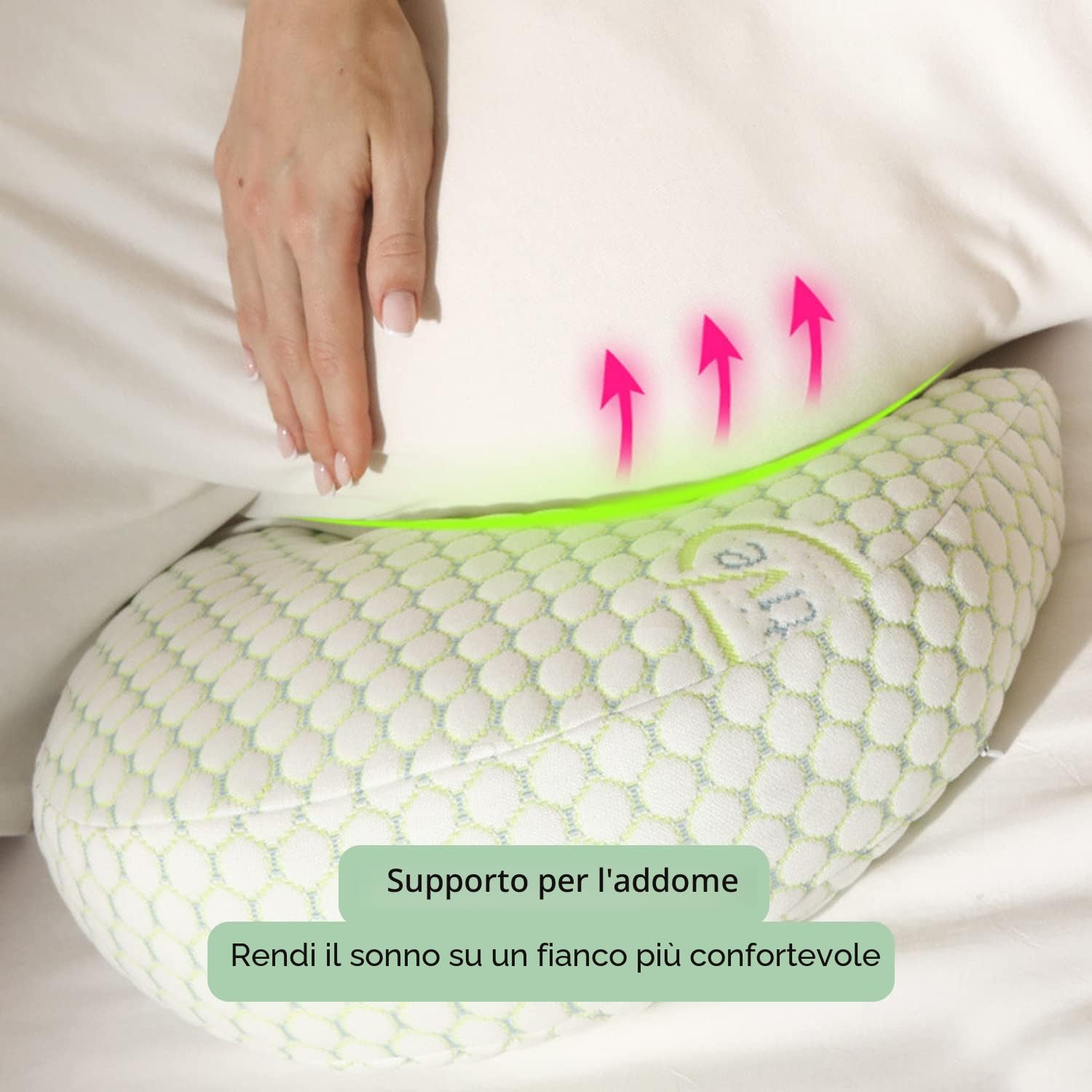 KINGGOO cuscino gravidanza, cuscino maternità per dormire, supporto per schiena, fianchi, gambe, pancia per donne maternità, cuscino per maternità con rivestimento in cotone sfoderabile