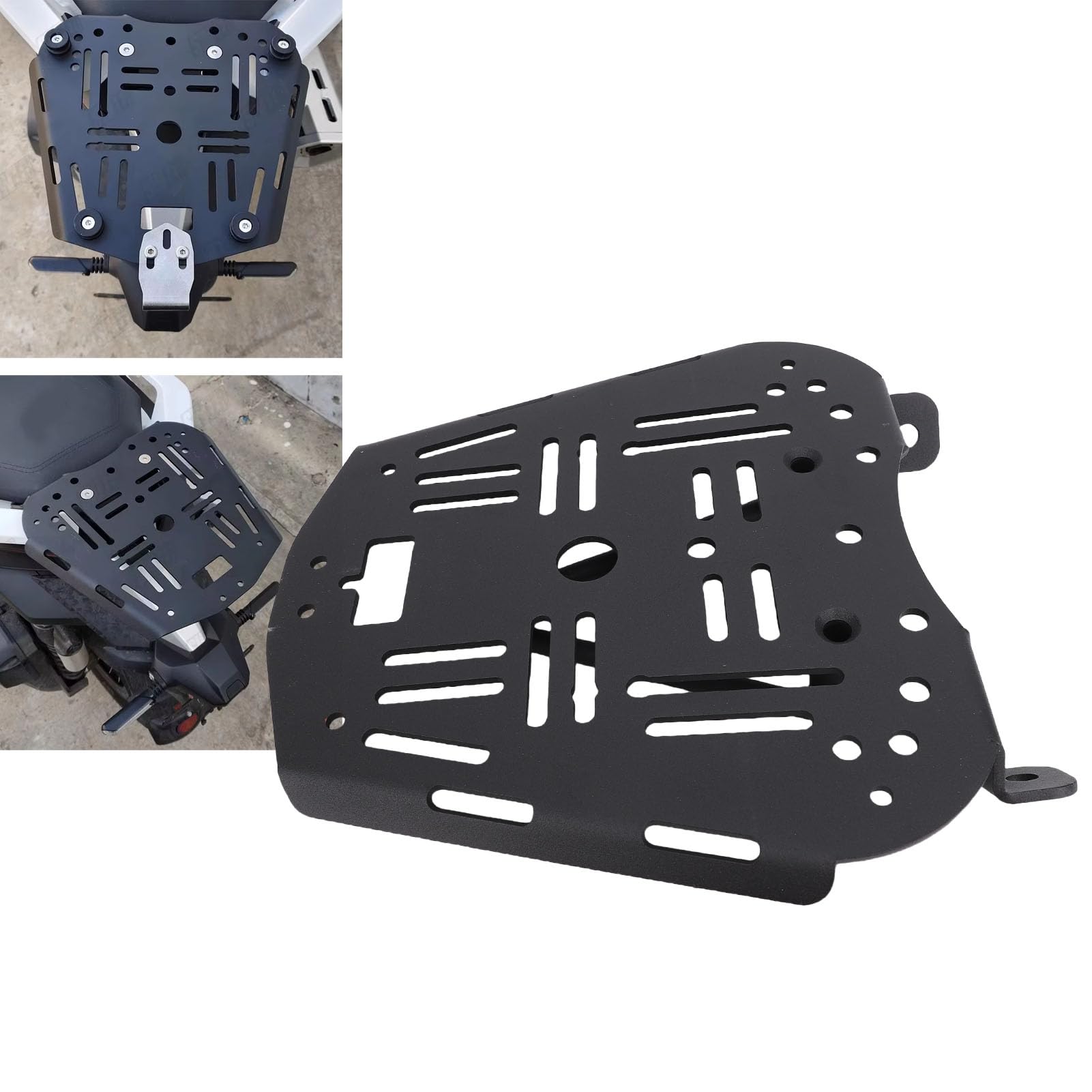 Caja de Placa Base Inferior Acero de Carbono Reemplazo de Placa de Montaje de Estuche Trasero Removible de Acero Trasero para Zontes 368g 501g