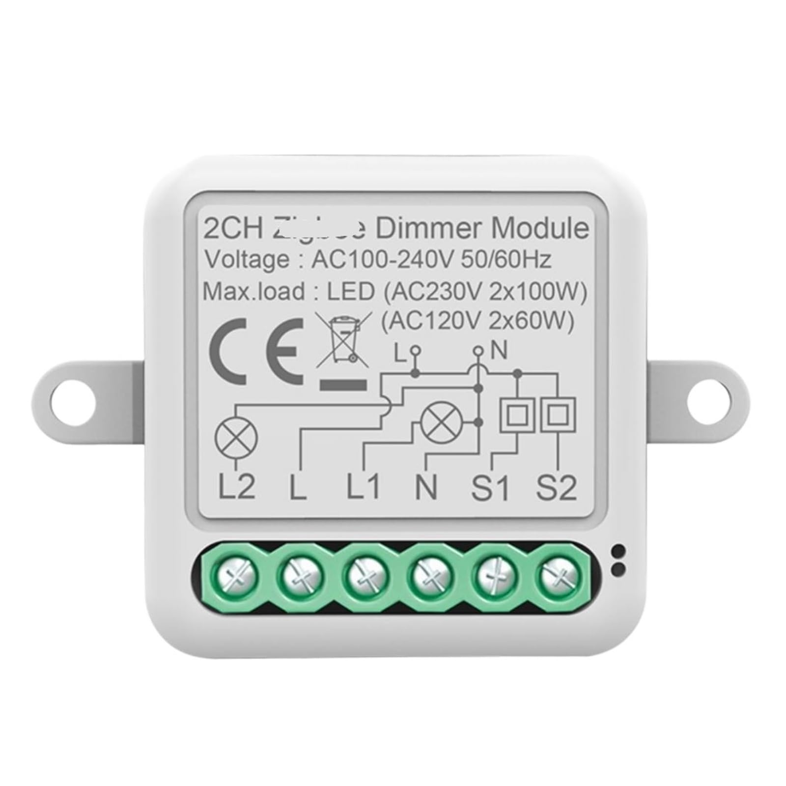 Variateur de lumière LED 2 voies connecté pour commande bidirectionnelle