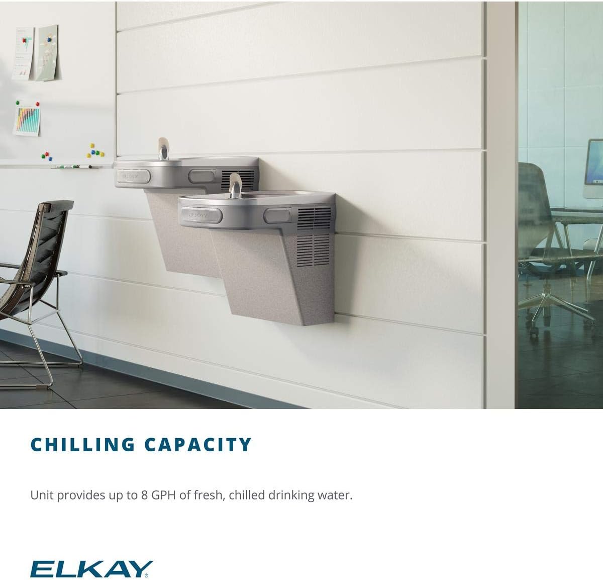 Elkay LZS8L Cooler, Light Gray Granite, 1.25