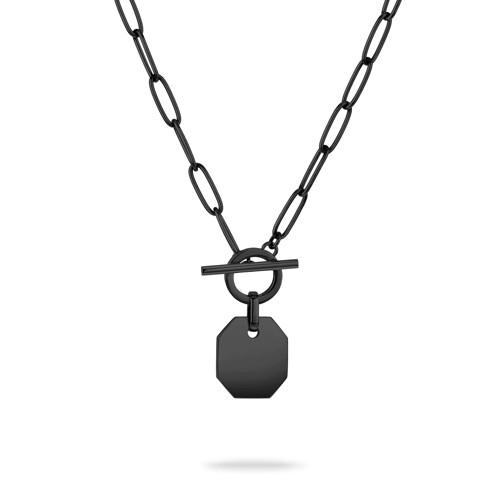 LIEBESKIND BERLIN Damen T-Bar Halskette & Ohrstecker – Kette und Ohrstecker aus Edelstahl mit und ohne farbliche Details in Silber, Gold, Roségold & Schwarz – Moderner Schmuck für jeden Tag
