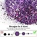 Ceya Chunky Glitter, 4.9oz/ 140g African Violet Craft Glitter Powder Mixed Fine Flakes Iridescent Nail Sequins for Nail Art, Hair, Epoxy Resin, Tumblers, Slime, Painting, Festival Decor
