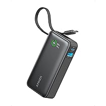 Anker Nano Power Bank Ricarica Rapida, 10000 mAh, con Cavo USB-C Integrato, PD 30 W, Potenza Massima con 1 USB C 1 USB-A, Compatibile con iPhone 17 pro max, 16, MacBook, Samsung, iPad e Molto Altro