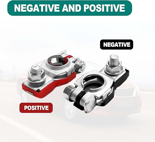 Miniatura 6 de Terminales de batería para Nissan  Terminal de cable de batería de automóvil positivo y negativo con parte inferior de plástico, compatible con
