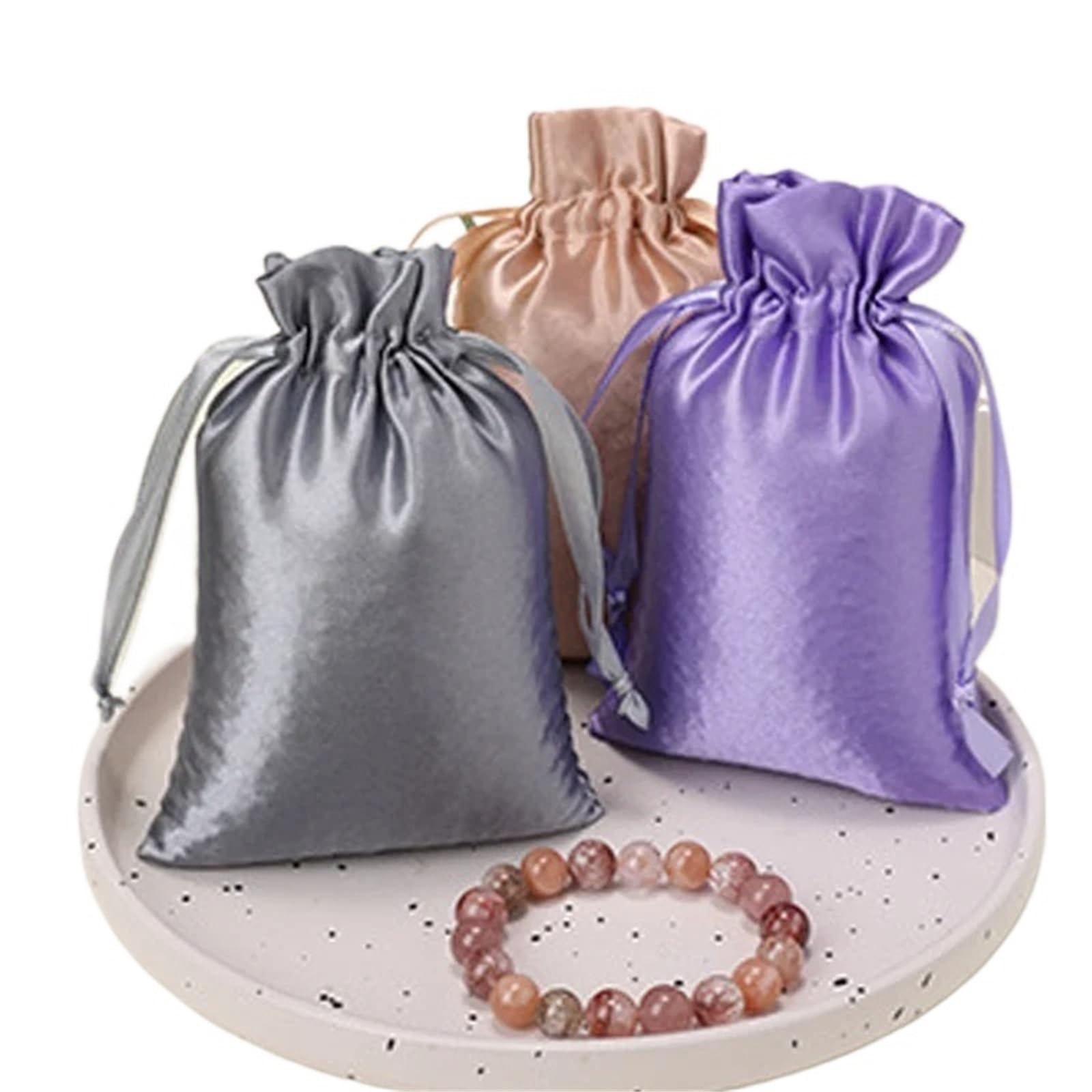 Pochette Cadeau 50 sacs à cordon en satin