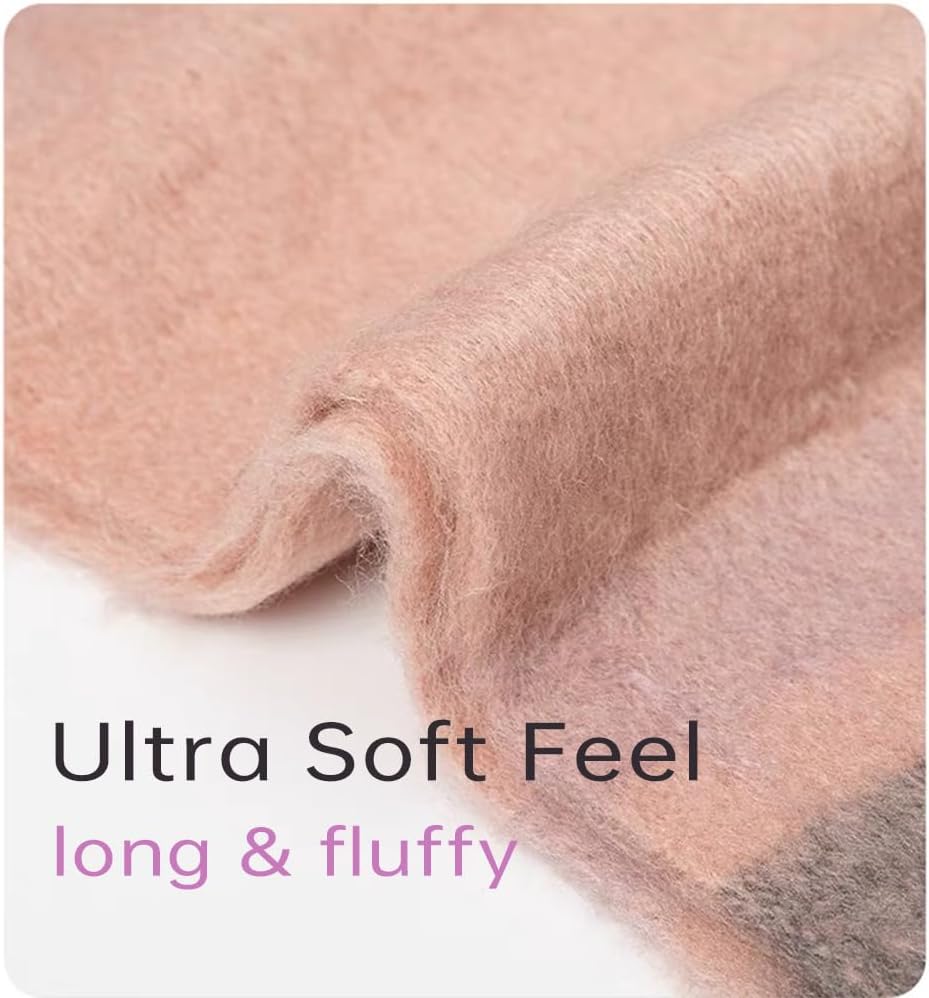 Large Chunky Scarf Oversized Fluffy Scarves Blanket Big Wool Thick Winter Warm - Image 5