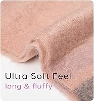 Vista 19 de Bufanda grande y gruesa de gran tamaño, esponjosas, de lana grande, gruesa, cálida para invierno