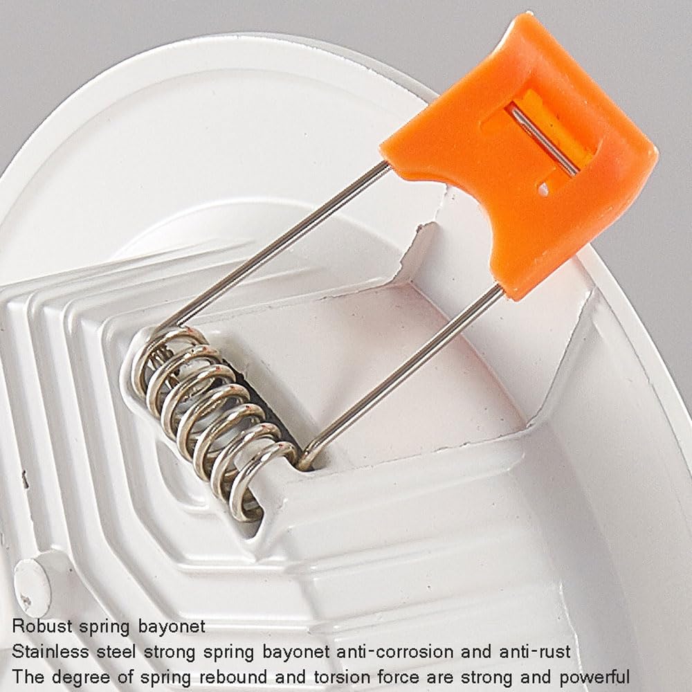 Illuminazione da Incasso a LED, Profilo deflettore, Cri80, 7W, 9W, 12W, 15W, faretto da Incasso a LED Selezionabile 3000K/4000K/6000K, ultrasottile/12W/3000K