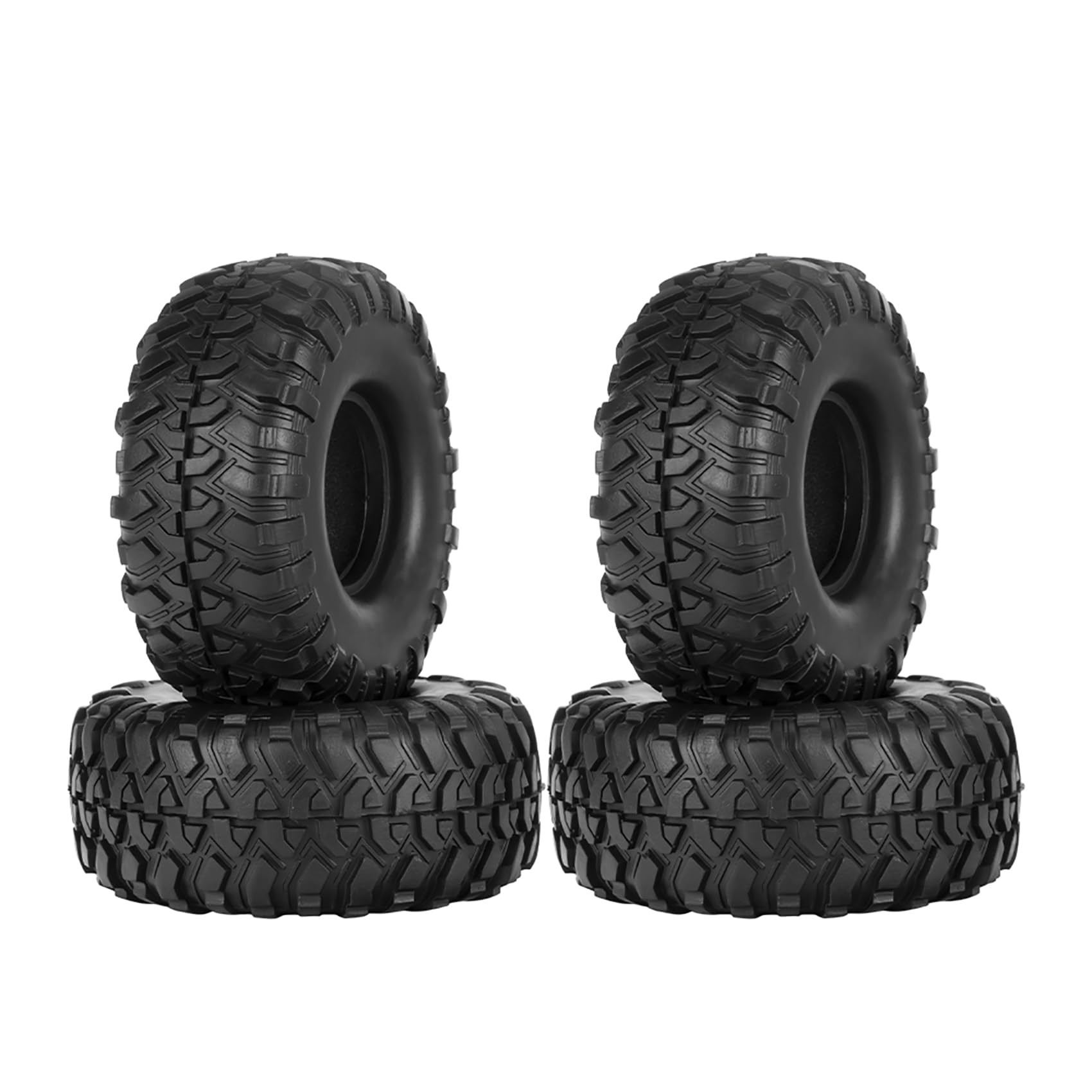 KINGCOO 4PCS RC Crawler Rubber Tires 1.9 inch Wheels Tyres for 1:10 RC Rock Crawler Car Off-road Model Car for Axial SCX10 90046 CC01 D90 D110 TF2 Tamiya TRX4 Gen8 Upgrade Parts (118x48mm)