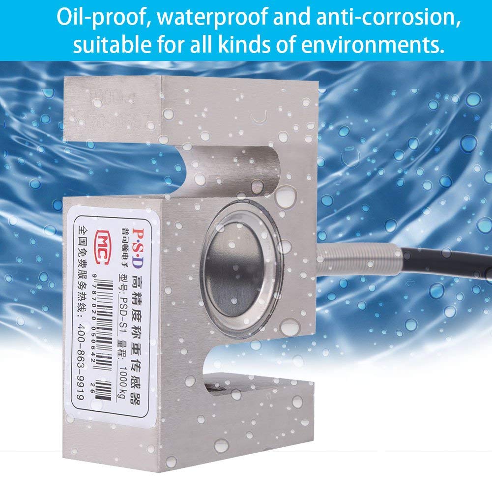 Metal Load Cell Scale Weighting Sensor 1000kg/2204lb, Weighing Controller Weight Indicator