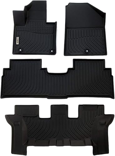 orealtrend Alfombrillas de repuesto para revestimientos de suelo Kia Sorento de 7 asientos 2016-2020 resistentes para todo tipo de clima, alfombra