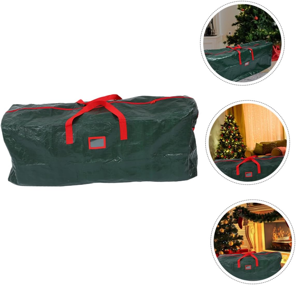 Christmas Tree Storage Bag 135x34x68cm Waterproof Household Organizer with Handles Green Holiday Tree Carrier Storage and Party Décor