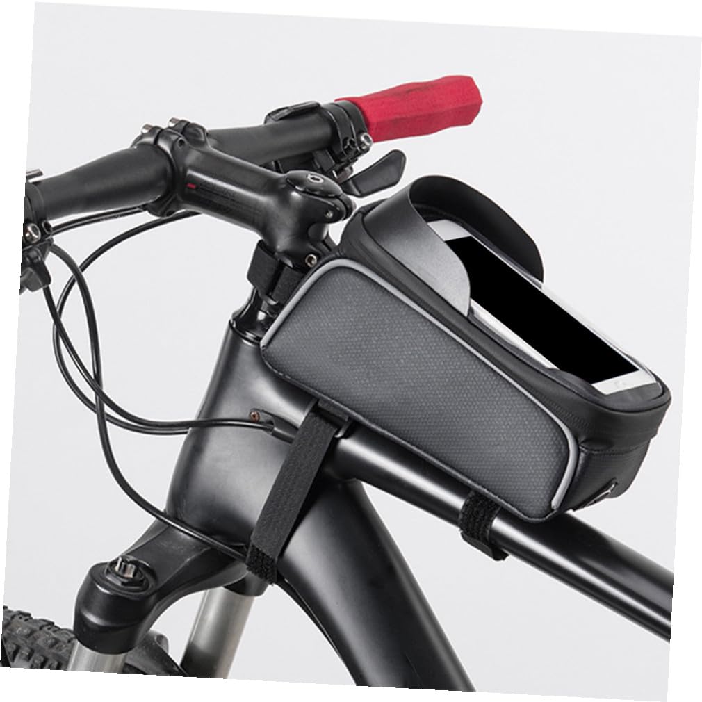 Hemobllo 2 Pezzi Borsa per cellulare GPS borsa da manubrio per telefono borsa a tracolla borsa del telefono bike phone holder custodia telefono impermeabile borsa da bicicletta Black