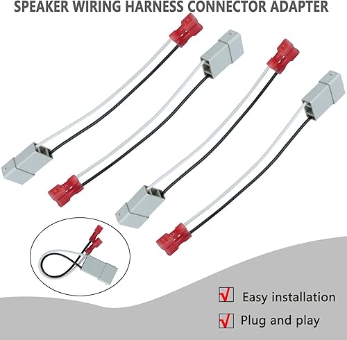 Miniatura 2 de Paquete de 4 arneses de altavoz de repuesto para modelos Honda Accord Civic CRV Acura CL TL RL Integra - Adaptador de arnés de cableado de altavoz