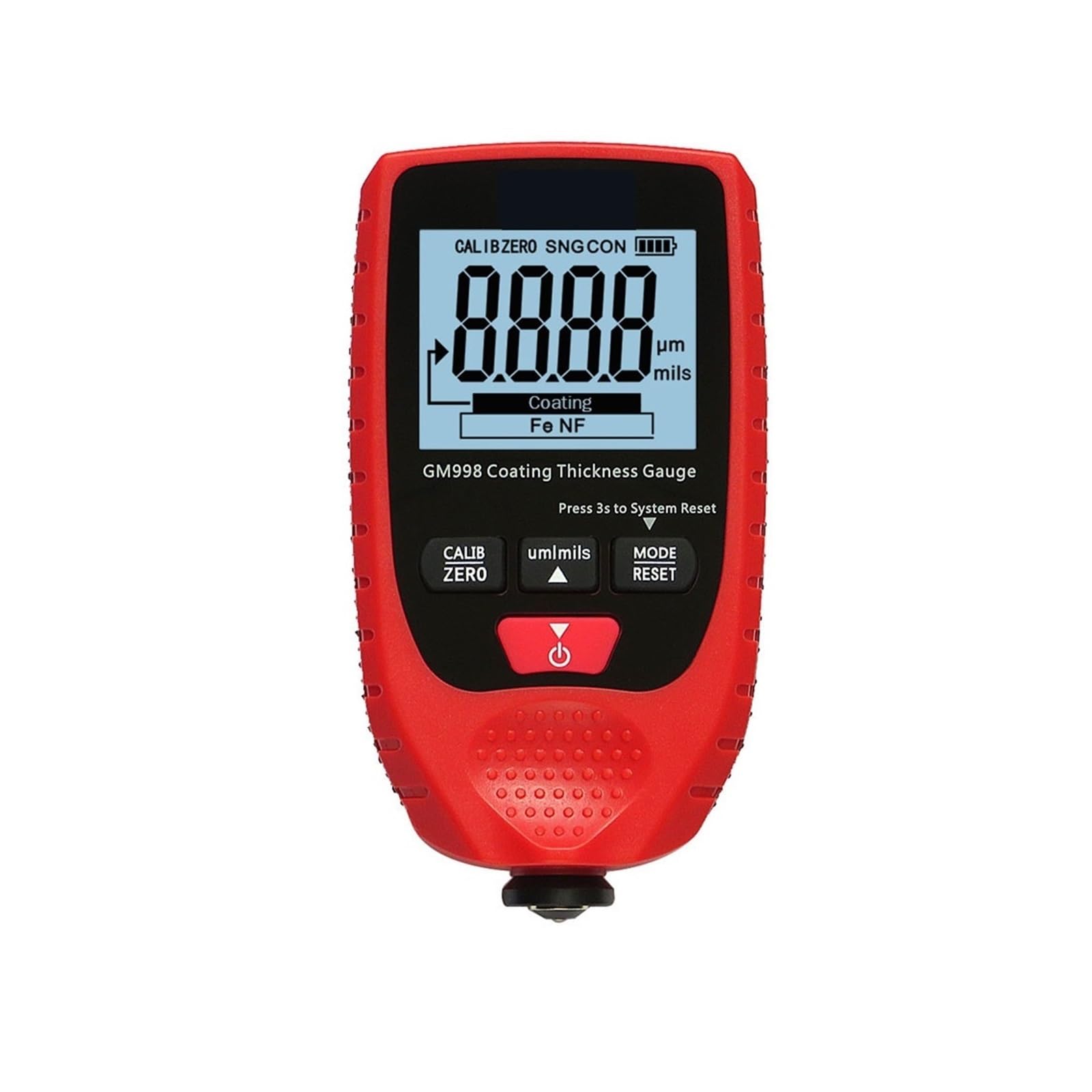 GM998 Hintergrundbeleuchtung Film Dicke gauge Auto Lack Tester Beschichtung Gauge NF lack tester Für Heimwerker(Red)