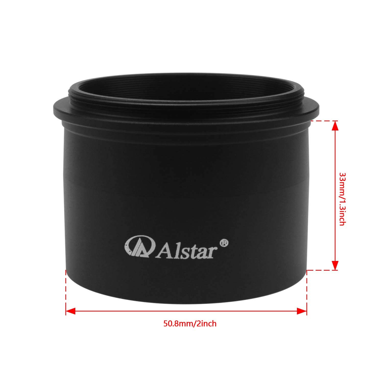 Alstar Adaptateur pour lunette télescope 2 pouces 2 pouces vers M48X0,75