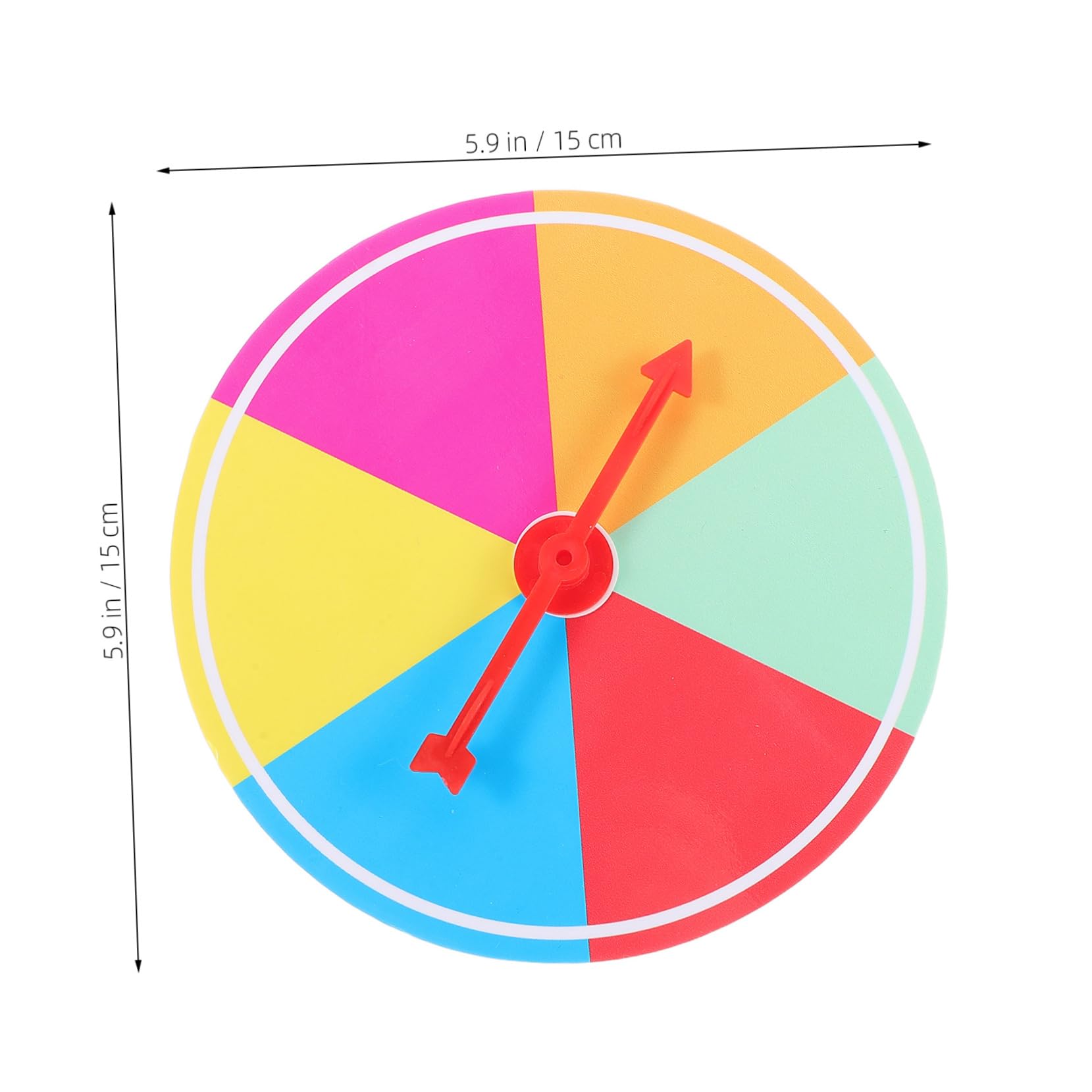 OKUMEYR Game Wheel with Spinners Creative Prize Wheel Spinner Plastic Board Game Rainbow Color for Party Classroom Family Fun