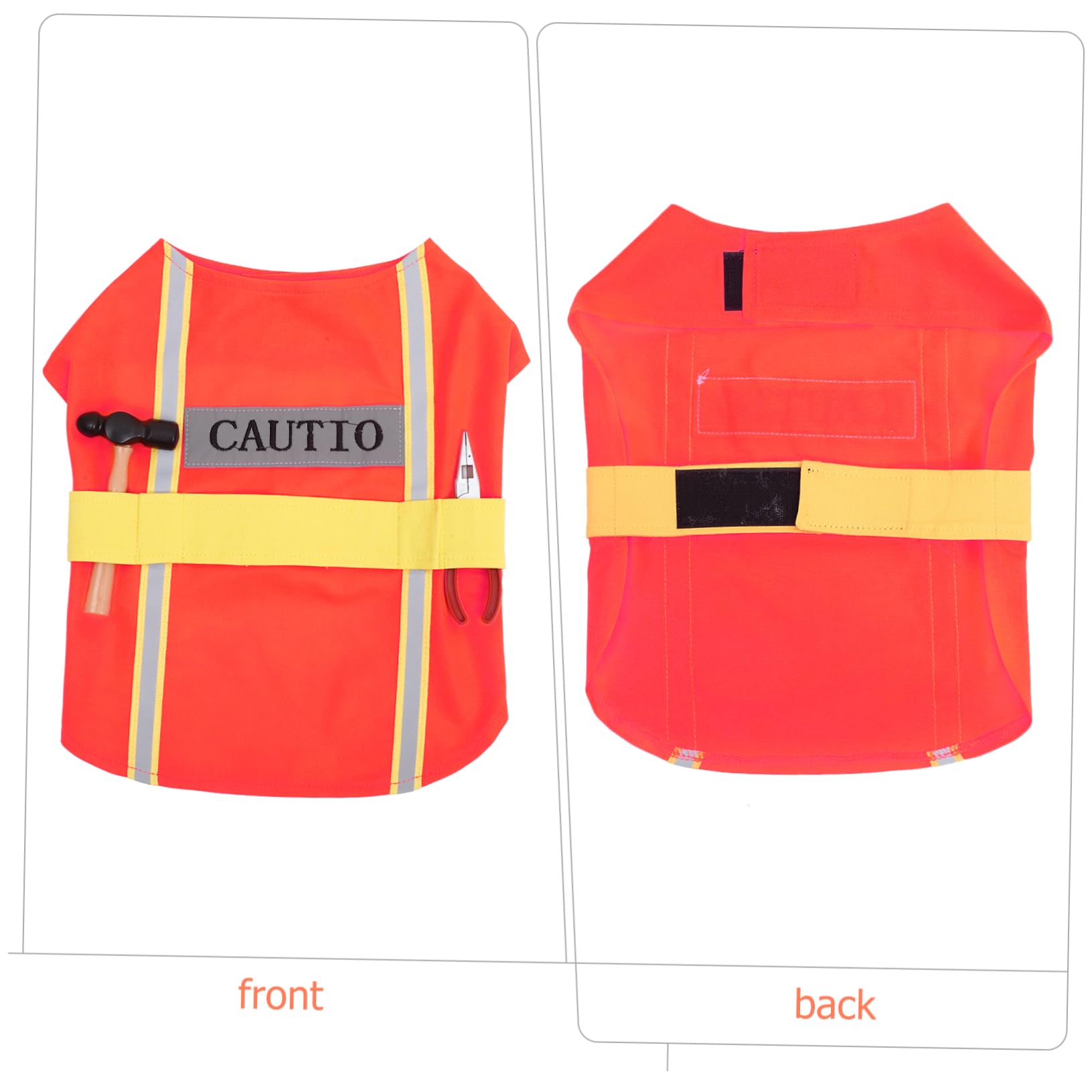 FRCOLOR 5 Pz Vestiti Per Animali Domestici Costume Da Cucciolo Aspetto Ingegnere Animale Domestico Giubbotto Riflettente Per Gilet Sicuro Per Cani Forniture Per Cani Poliestere Il Cane
