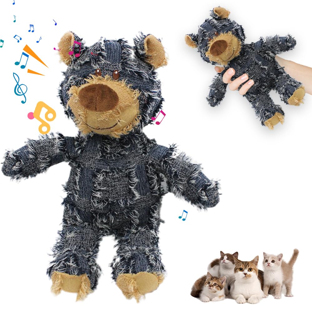 Indestructible Robust Bear Dog Toys, 2026 Upgraded Indestructible Dog Toys to Keep Them Busy, Robust Bear Dog Squeak Chew Toy for Large Small Dogs, Plush Dog Toy for Heavy Chewers (3#, Large)