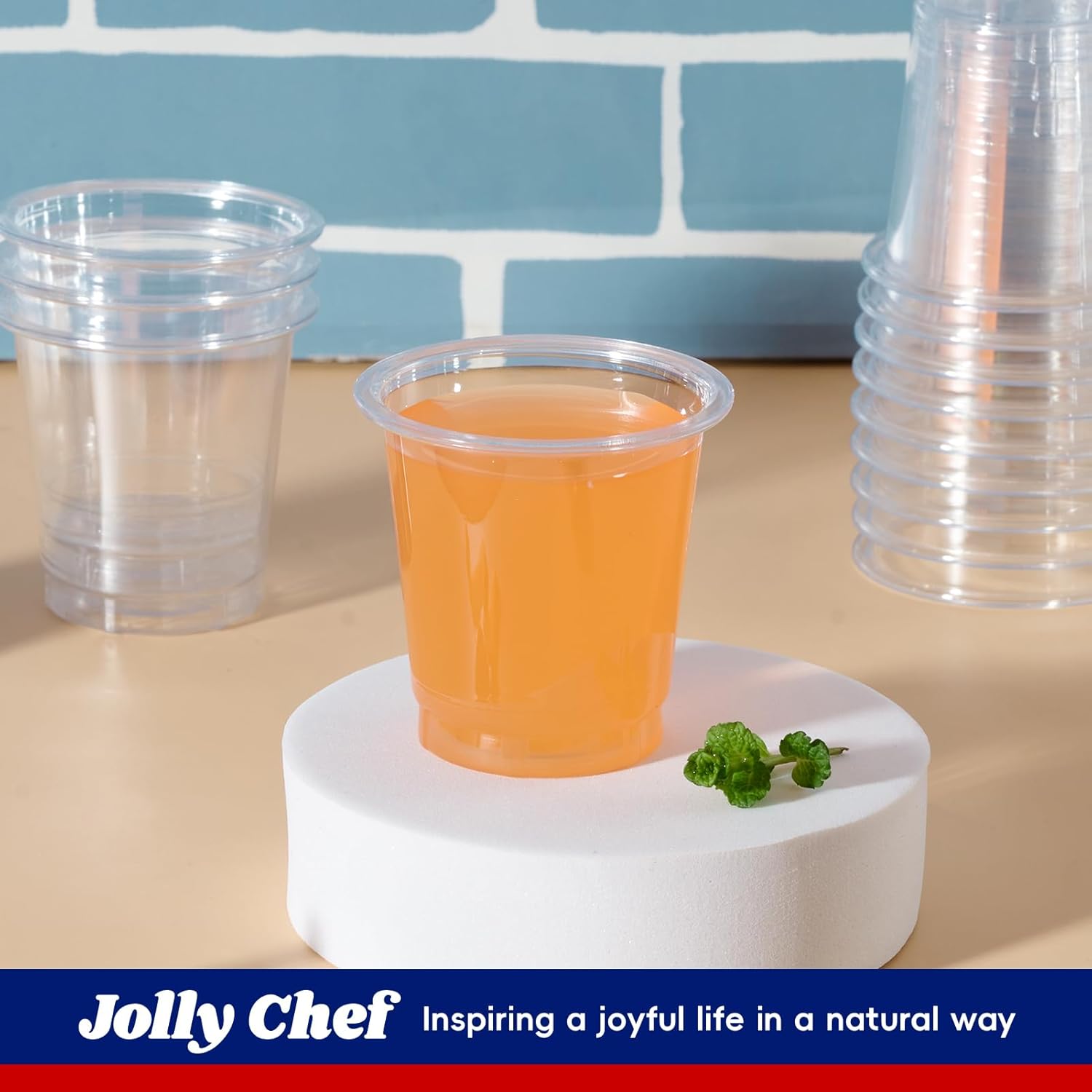 JOLLY CHEF 300 Pack Clear Plastic Cups, 9 oz Crystal Clear PET Party Cups, Classic Clear Disposable Wine Cups for Wedding, Thanksgiving, Birthday, Halloween, Christmas Party - Image 6